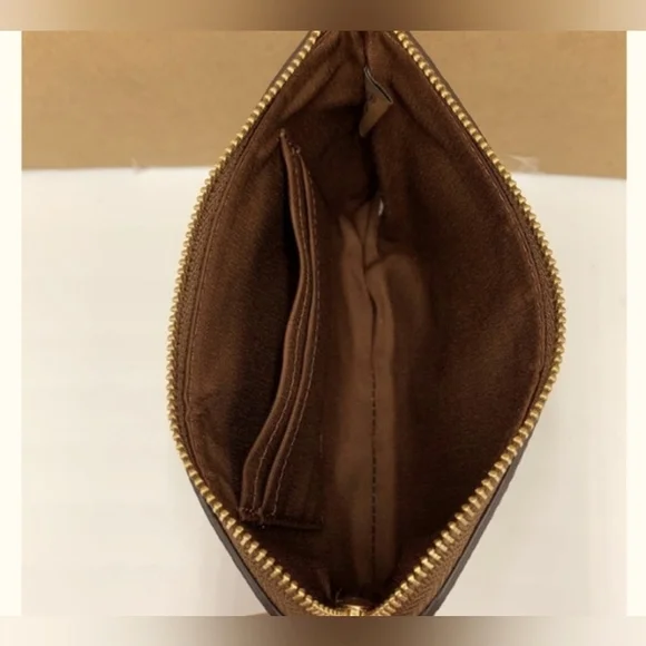 Coach Signature Wristlet Khaki/Saddle NWT - Picture 3 of 4